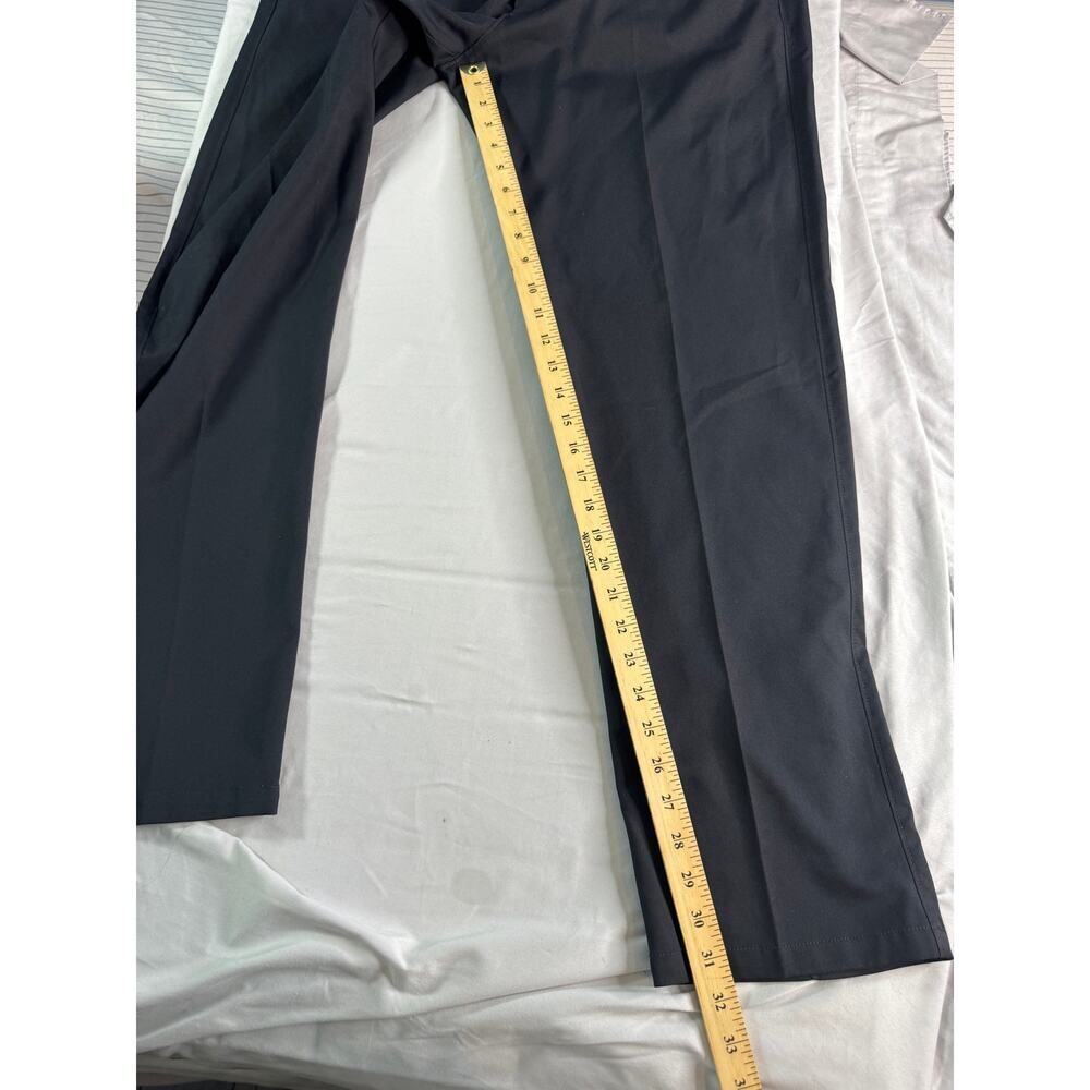 Haggar H26 Black Dress Pants Mens 36x32 Flat Front Career Stretch - Picture 6 of 8